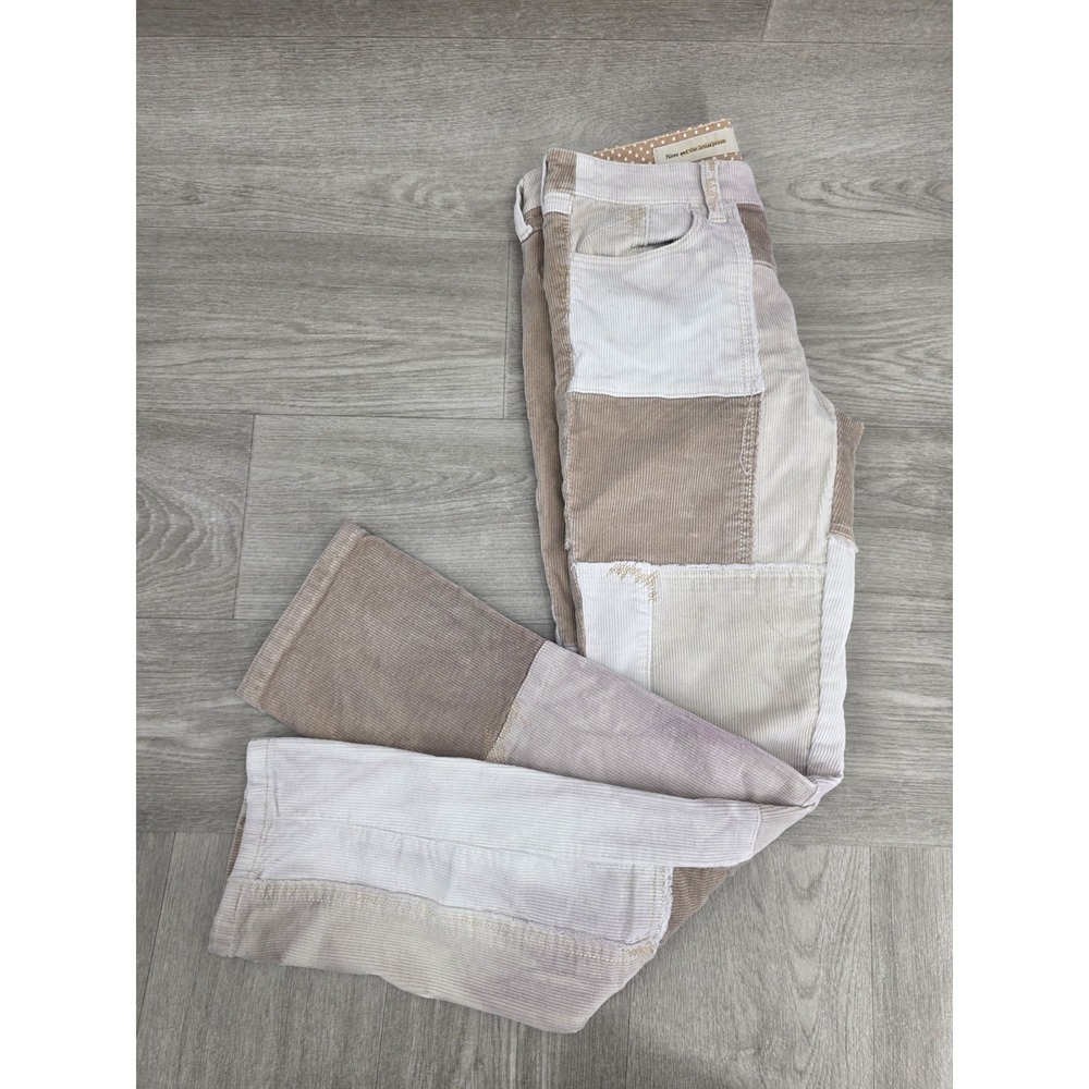 Pilcro & the Letterpress Anthropologie "The Stet" Patchwork Corduroy Pants Sz 27
